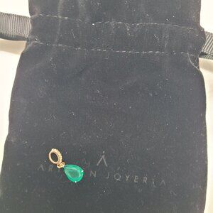 Artizan Joyeria EMERALD TEARDROP CHARM